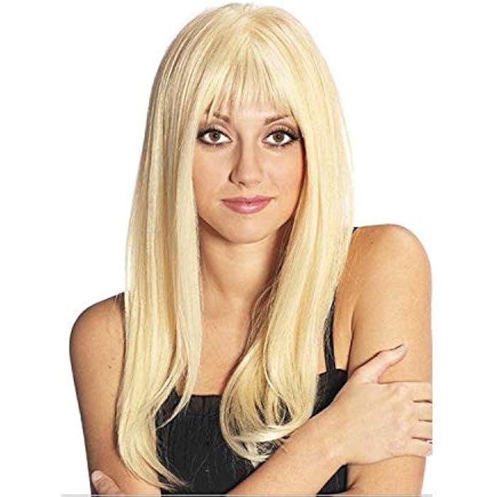 DILLARDS Light Golden Long Hair Straight Hair Wig - Image 1